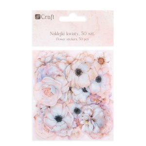 Pegatinas premium de pet transparentes DP Craft Floral Pastel 50 pcs