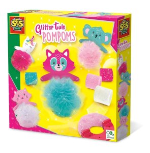 Set creativo infantil DP Craft Glitter Tulle Pompoms