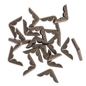 Esquinas de metal para álbumes color bronze 20 pcs