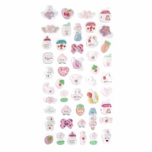 Set de adornos de resina adhesivos Candy Drops Pink 47 pcs