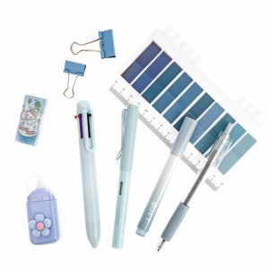 Set de papelería Pastel Blue School & Office 9 pcs