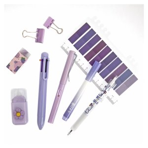 Set de papelería Pastel Purple School & Office 9 pcs