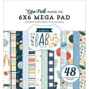 Mega Pad 6x6" Echo Park Welcome Baby Boy Cardmakers