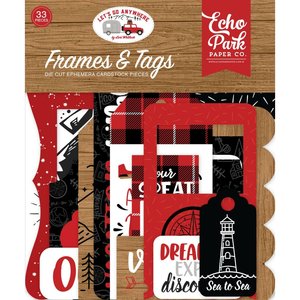Die Cuts Echo Park Let's Go Anywhere Frames & Tags