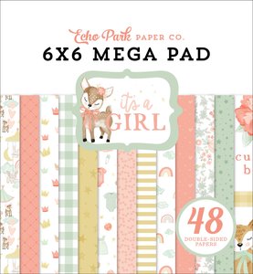 Mega Pad 6x6" Echo Park It's a Girl Cardmakers