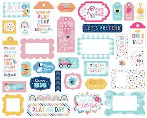 Die Cuts Echo Park Play All Day Girl Frames & Tags