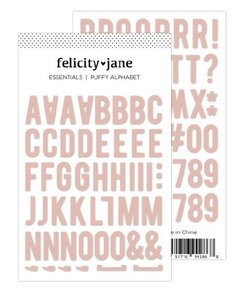 Mini Alfabeto puffy Essentials Dusty Rose de Felicity Jane