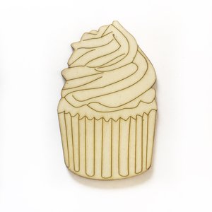 Silueta de madera Fridita Sweet Bakery Cupcake