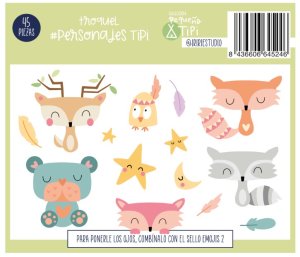 Troquel Personajes Pequeño Tipi de Iriri Estudio