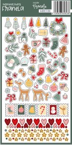 Pegatinas puffy ilustraciones col. Franela de Iriri Studio