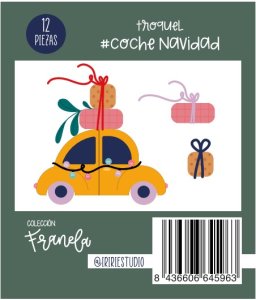 Troqueles Coche Navidad col. Franela de Iriri Studio