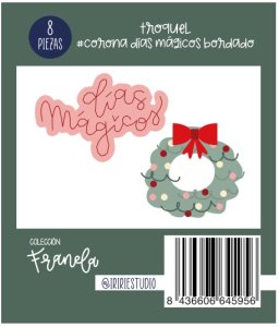 Troqueles Corona Días Mágicos Bordado col. Franela de Iriri Studio