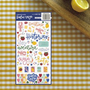 Pegatinas puffy ilustraciones col. Dolce Vita de Iriri Studio