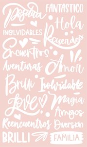 Pegatinas puffy de frases Positva de Johanna Rivero
