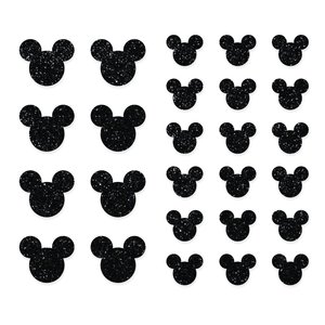 Set de mini metacrilatos Scrap Your Life Mickey Glitter Negro
