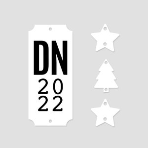 Chapa para lomo Diario de Navidad 2022 Blanco