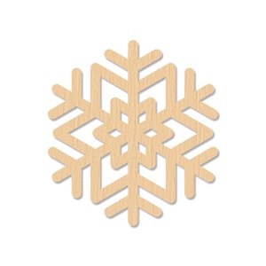 Silueta de madera para decorar Kimidori Colors Copo de nieve 22 cm