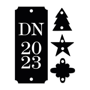 Charm horizontal Negro Diario de Navidad 2023 SYL