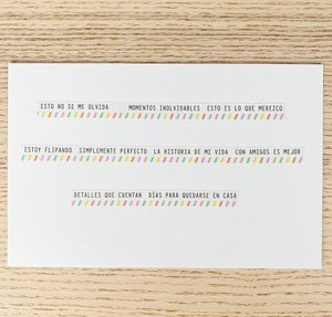 Washi tape Frases con rayitas 4 Kimidori Colors