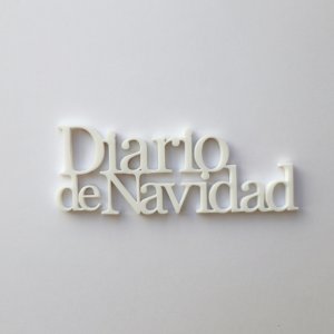 Título de metacrilato Diario de Navidad Versión 2 Color Blanco