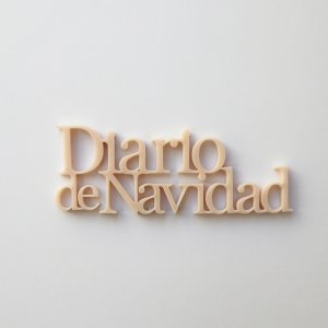 Título de metacrilato Diario de Navidad Versión 2 Color Beige