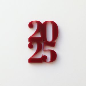 Título de metacrilato 2025 para lomo álbum Color Rojo