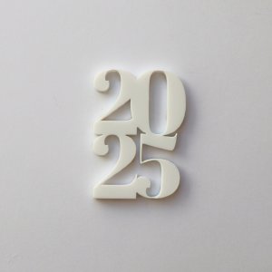 Título de metacrilato 2025 para lomo álbum Color Blanco