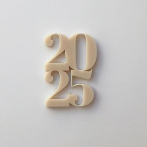 Título de metacrilato 2025 para lomo álbum Color Beige