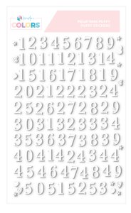 Números puffy Enero y Febrero 2026 Blancos