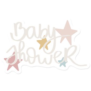Título de metacrilato Baby Shower