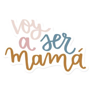 Título de metacrilato Voy a ser mamá