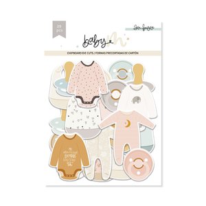 Die cuts de chipboard Ilustraciones Baby M de Lora Bailora