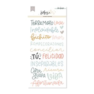 Set de pegatinas de frases Baby M de Lora Bailora