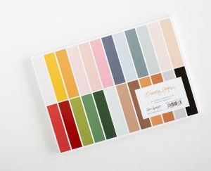 Pad 6x8" papeles básicos una cara Memory Lane de Lora Bailora 24 papeles