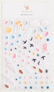 Pegatinas puffy My Journal de Lora Bailora