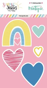 Troqueles Corazón y Arcoiris Summer Stories