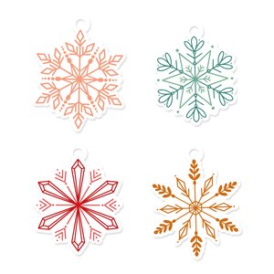 Set de metacrilatos Charms copos de nieve JOY de Mintopía