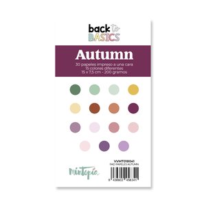 Pad papeles 15 x 7,5 cm Autumn Back To Basics de Mintopía