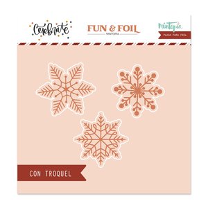 Placa y troquel Hot Foil&Fun Snowflakes CELEBRATE de Mintopía