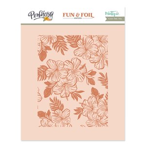 Placa Hot Foil&Fun fondo hibiscus Pensacola de Mintopía