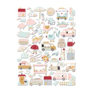 Pegatinas puffy Ilustraciones Viviendo Outdoors de Mintopía