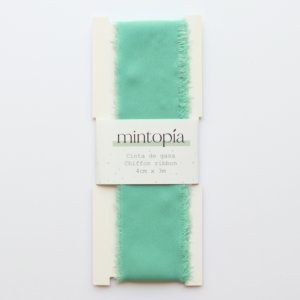 Cinta de gasa Mintopía 4 cm x 3 m Pale teal
