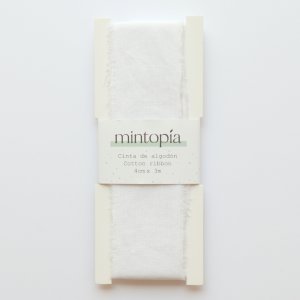 Cinta de algodón Mintopía 4 cm x 3 m White