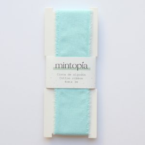 Cinta de algodón Mintopía 4 cm x 3 m Pastel Turquoise