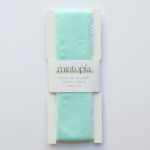 Cinta de algodón Mintopía 4 cm x 3 m Pastel Mint