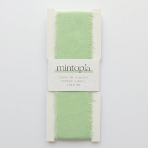 Cinta de algodón Mintopía 4 cm x 3 m Pastel Green