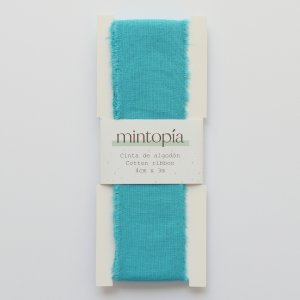 Cinta de algodón Mintopía 4 cm x 3 m Turquoise