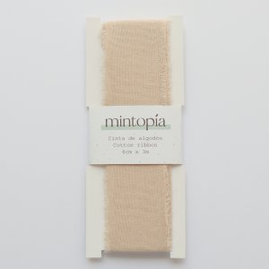 Cinta de algodón Mintopía 4 cm x 3 m Cream