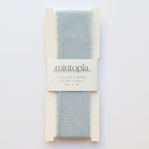 Cinta de algodón Mintopía 4 cm x 3 m Fog Blue