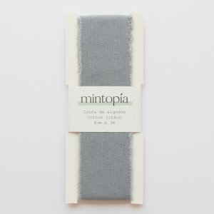Cinta de algodón Mintopía 4 cm x 3 m Grey Blue